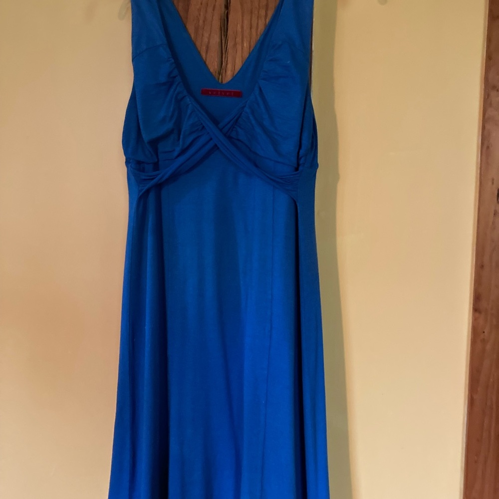 Velvet brand cross front royal blue dress sleeveless size Small